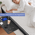 thumbnail image 2 of MEHOOM Bedside Shelf for Dorm Room, Clip-On Floating Nightstand with 2 Cable Holes, Bed Tray Table, Bunk Bedside Table with Storage, Black, 2 of 9