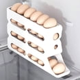 thumbnail image 5 of Ovzne Photo Storage Box Storage Box 4 Tiers Eggs For Fridge Auto Rolling Fridge Eggs Organizer Space-Saving Eggs Dispenser 30 Eggs Fridge Eggs Rack Large Capacity Eggs Dispenser Makeup Bag Storage Ba, 5 of 5