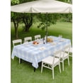 thumbnail image 4 of Outdoor Tablecloth with Umbrella Hole for Patio/Picnic/Party/Camping, Blue Checkered Waterproof Table Cloth Rectangle Table Cover Washable, Farmhouse Plaid Buffalo Elegant (54"x 80"), 4 of 9