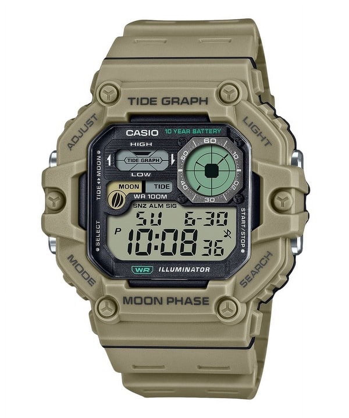 時計 CASIO MOON GRAPH Casio Moon Graph Black Men's Watch - GMW-15 for sale online