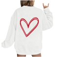 thumbnail image 4 of Kaemgyyd Women's Heart Sweatshirt Valentine's Day Long Sleeve Casual Loose Pullover Vintage Cute Crewneck Tops, 4 of 4