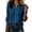 Navy, variant on Dpjklzsn Women's Long-Sleeve Collared Ruffle-Trim Button-Front Blouse, Cotton