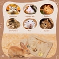 thumbnail image 4 of Thren Wooden Hamsters Foraging Toy Rabbit Puzzle Toy with 6 Food Holes Interactive Treat Dispenser Toy for Rabbits Bunny Rats,7" x 5.5" x 0.79", 4 of 8