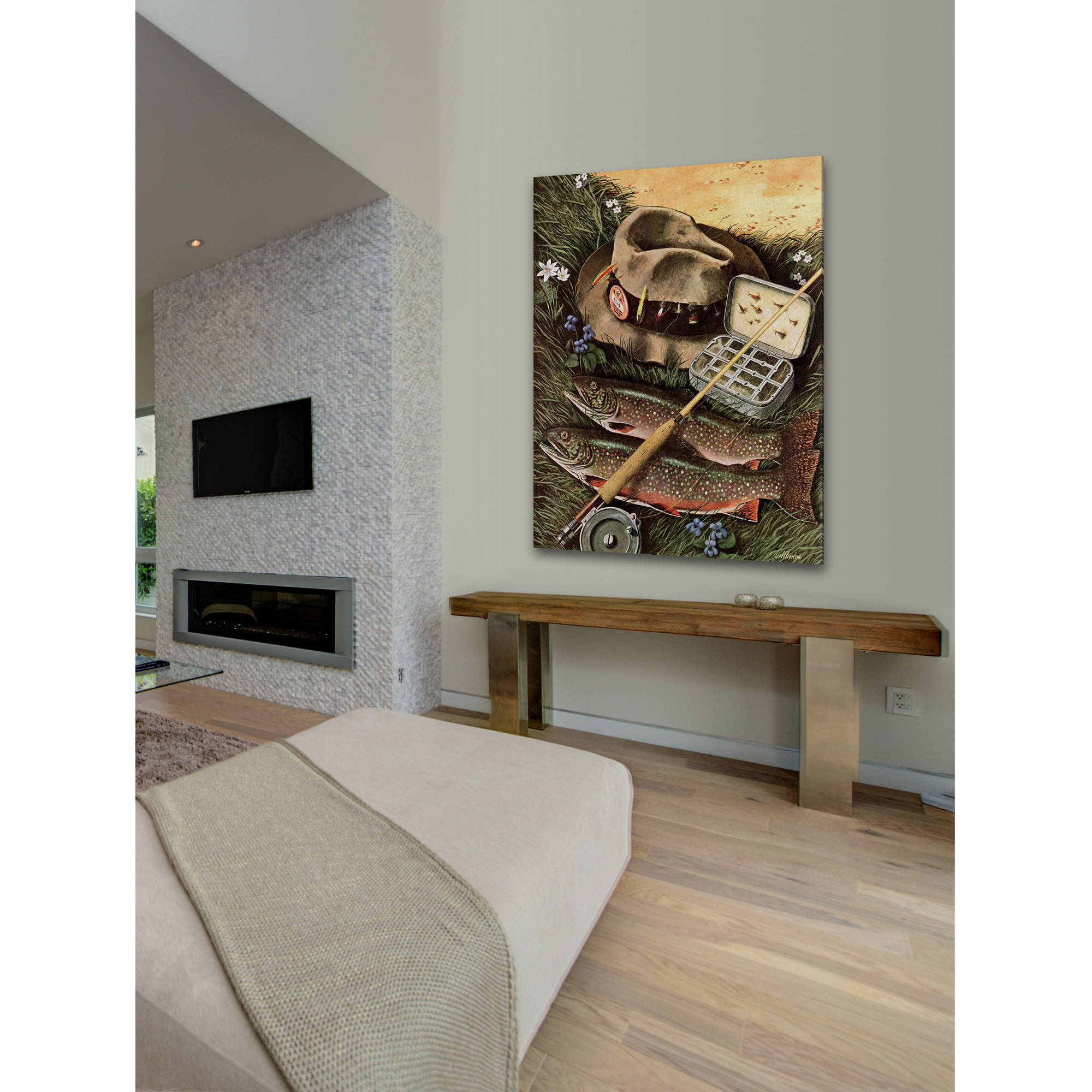 Marmont Hill Fishing Still Life by John Atherton Painting Print on Canvas