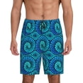 thumbnail image 1 of Balery Snake Pantalones cortos de pijama de punto de algodón para hombre con cinturilla y bolsillos-4X-Large, 1 of 6