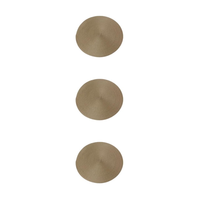 Ruiboury Napperons Durables pour une Expérience Culinaire Durable Napperons Ronds en PP Napperons Antidérapants Modernes Simples Kaki 3Ensemble