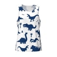 thumbnail image 4 of Gaeub Cute Cartoon Dinosaurs Men's Athletic Tank Top, Workout Sleeveless Shirts, Running Tank Tops for Gym, Running, Training - 4X-Large, 4 of 9