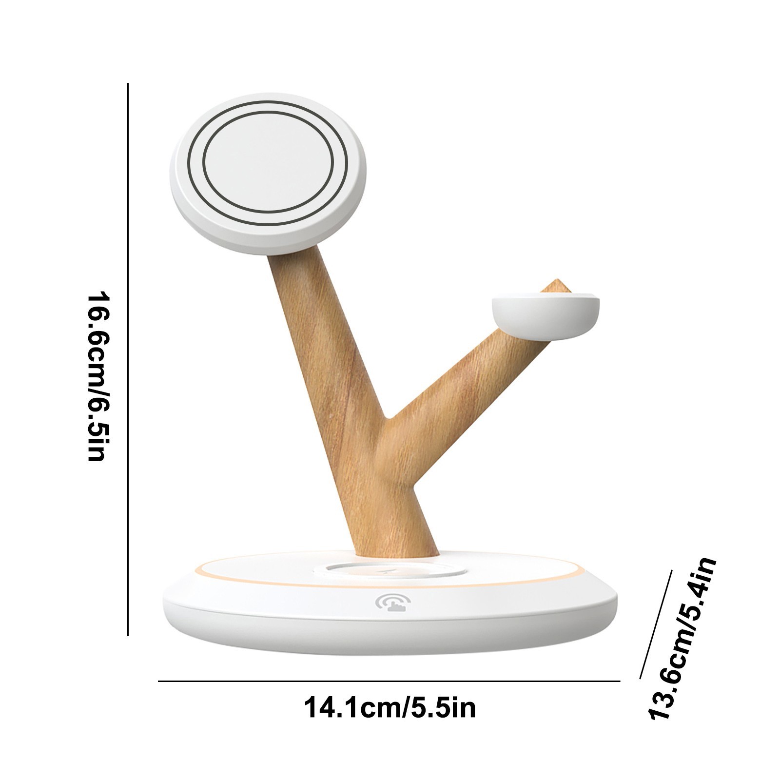 3 in 1 Tree Wireless Charger,15W Magnetic Fast Wireless Charger Is Suitable For Various Models Of Mobile Phones, Headsets, Smart Watches,Support Simultaneous Charging Of Multiple Devices
