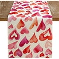 thumbnail image 6 of Matoen Valentines Table Runner, Valentines Day Decorations Love Heart Valentines Runner for Table Seasonal Holiday Decor for Indoor Outdoor Dining Table Decorations (13"x 35.4"), 6 of 6