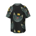 thumbnail image 2 of Sigee Faces Of The Cat Print Men's Shirts Casual Button Down Short Sleeve Summer Beach Shirt Hawaiian Vacation Shirts Tee Shirt-Small, 2 of 7