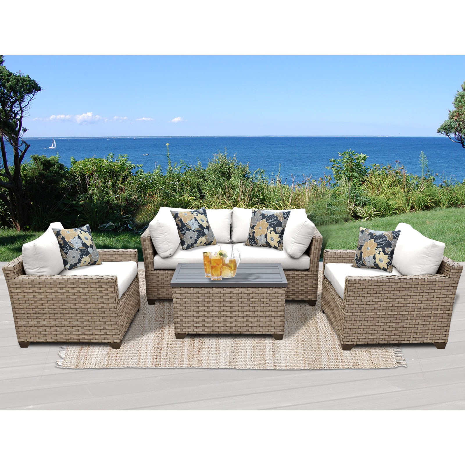 Miseno Mpf Mntr05b Pacific West 5 Piece Aluminum Framed Outdoor Miseno Mpf Mntr05b Pacific West 5 Piece Aluminum Framed Outdoor Conversation Set With Storage Coffee Table And Club Chairs Com