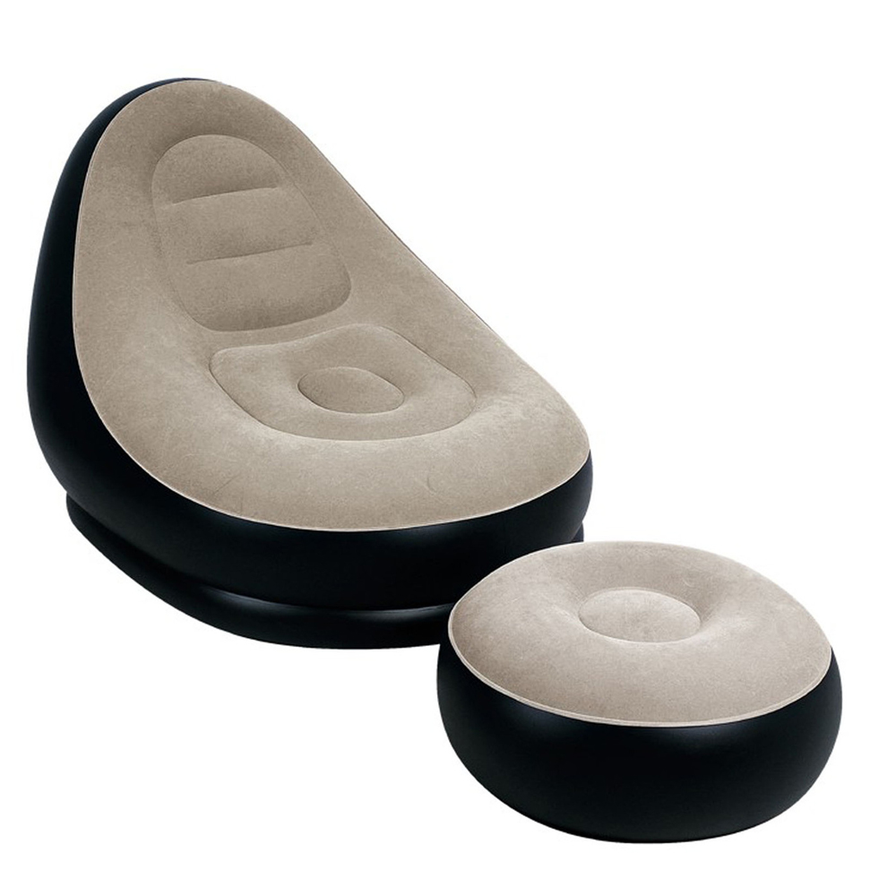 Portable Inflatable Sofa Flocking Couch Set Convenient Inflatable Sleeping Bed for Camping