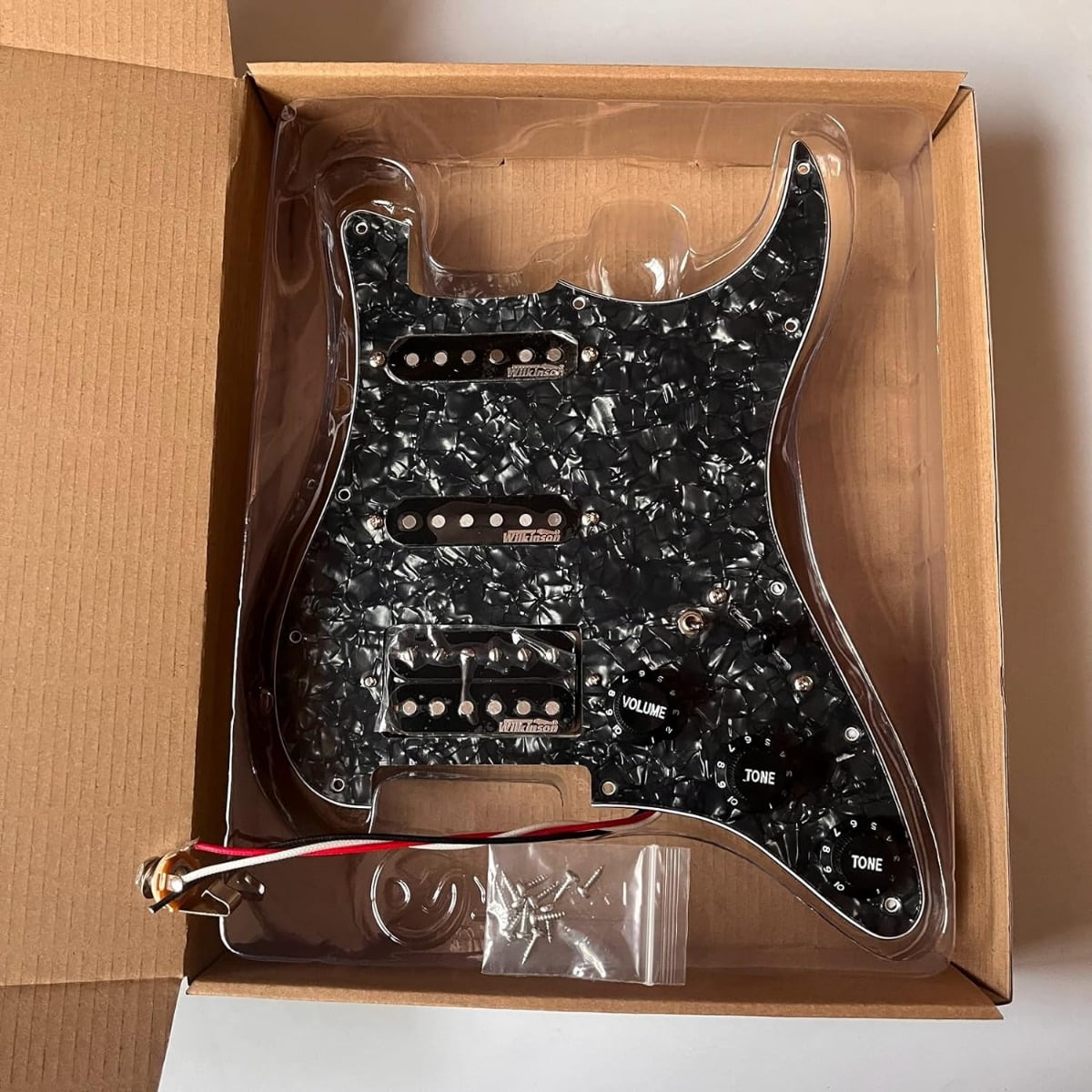 SSH Prewired Guitar Strat Pickguard Set Ainico 5 Humbucker Pickups Coil Splitting Switch Multi Switch Harnesses ,For Fender ST Electric Guitar Part Replacement