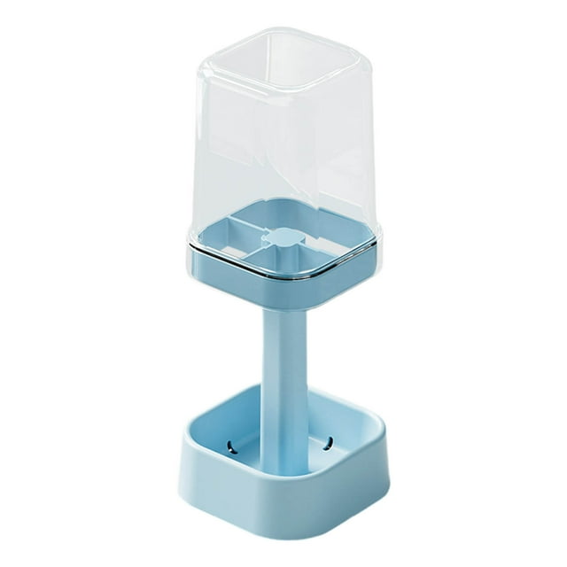 Stainless Steel Covered Toothbrush Holder with Cup and Lid for Bathroom Sink Organization