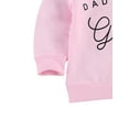 thumbnail image 3 of Spring hue Newborn Baby Girls Sweatshirt Outfit Clothes Set Daddy's Girl Printed T-Shirt Leopard Pants+Headband, 3 of 5