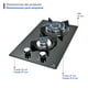 thumbnail image 4 of Tricombo para cocina con parrilla de inducción, campana de isla y parrilla de gas Supra Tricombo Supra en color negro, 4 of 8