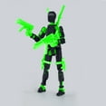 thumbnail image 4 of 3D Printed Finished Titan Robot Action Figure Set with 9 Unique Weapons and Flexible Joints for Collectors Desktop Ornament Green, 4 of 6