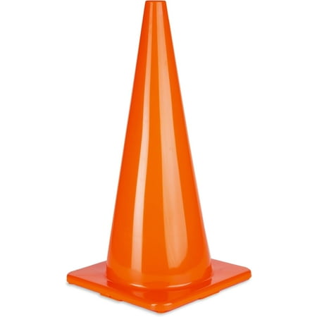 Champion Sports High Visibility Flexible Viny Cone for Athletics and Social Distancing, Orange, 28 Inch