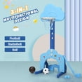 thumbnail image 3 of Patiojoy 3-in-1 Basketball Hoop Set Stand Toddler Basketball Hoop Game Set Blue, 3 of 5