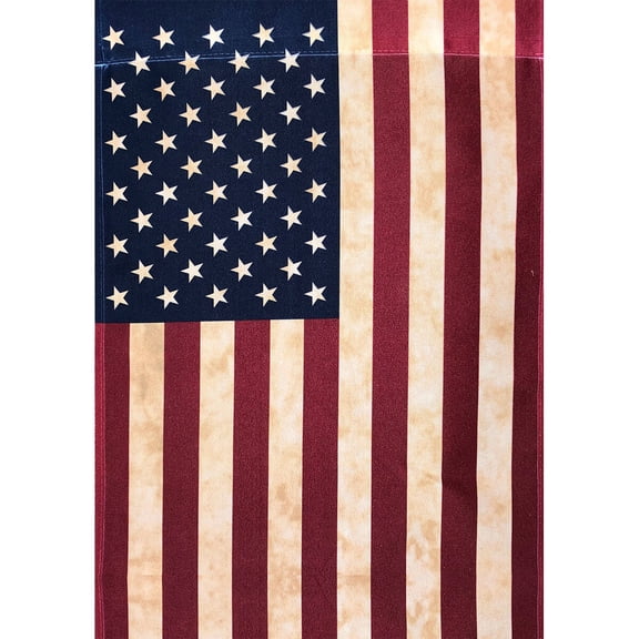 Briarwood Lane Everyday 4th of July House Flag 40x28 For Outdoor Tea Stained American For 4th of July House Flag