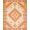Orange, Pattern 1, variant on ODIKA Southwestern Star Medallion Door Vintage Stepped Border Design for Playroom, Bedroom, Reading Nook, Pet Friendly & Kids Safe Play