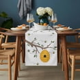 thumbnail image 2 of Bees Branches Table Runner - 108 Inch Long, Kitchen Dining Table Runner Dresser Scarves, Farmhouse Spring Botanical Watercolor Farmhouse Decor for Coffee Tables Wedding Party Banquet, 2 of 8