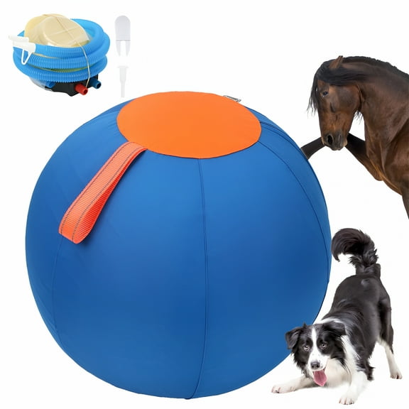 BESTSKY Herding Ball for Dogs 18 Inch with Tab Training Ball for Medium Large Dogs