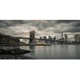 thumbnail image 2 of Frank, Assaf 18x11 Gold Ornate Wood Framed with Double Matting Museum Art Print Titled - Brooklyn Bridge over East river, New York, 2 of 4