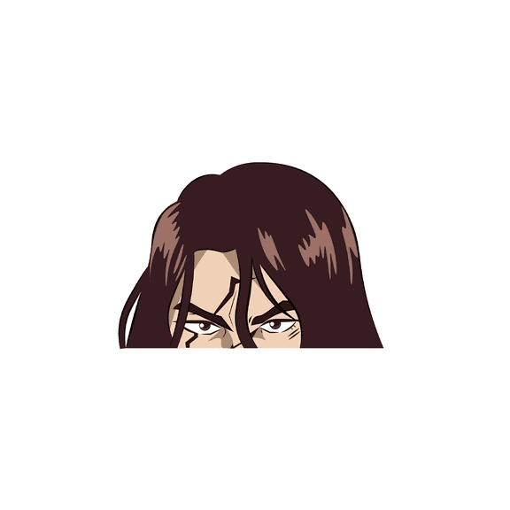 Tsukasa Peeker Sticker Dr. Stone | Decorative Anime Decal for Car, Laptop, or Window