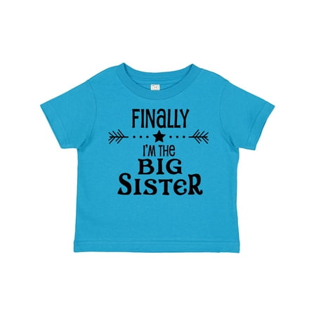 

Inktastic Finally I m the Big Sister Gift Toddler Toddler Girl T-Shirt