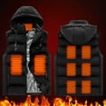 thumbnail image 1 of Puntoco Chaqueta De Algodón Con Calefacción Y Doble Control Para Hombre, Estilo Nine Districts, Con Carga Usb, Capucha, Cierre De Cremallera, Blusa Sin Mangas Con Capucha, 1 of 4