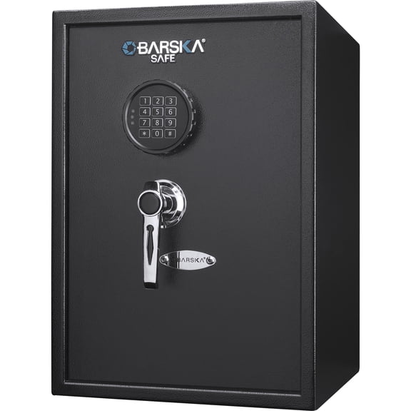 Fireproof Safes, Large Digital Keypad Safe 1 45 Cubic Ft Black, Black Home Safes,Steel Steel Safes, Furniture Office Safes
