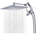 thumbnail image 1 of G-Promise All Metal 12 Inch Shower Head with 71 Inch Hose, Rain Shower Head with Handheld Spray Combo, Extra Long Hose, Height/Angle Adjustable Extension Arm, 3-Setting Diverter (Chrome), 1 of 8