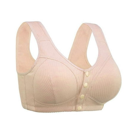 Nisorays Women s Front Closure Bras Seamless Plus Size Plunge Wireless Comfortable Bra Complexion 50