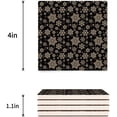 thumbnail image 3 of FMSHPON Merry Christmas Snowflake Set of 6 Coaster for Drinks, Absorbent Ceramic Stone Coasters Cup Mat with Cork Base for Home Kitchen Room Coffee Table Bar Decor, 3 of 4