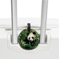 thumbnail image 3 of Panda 2pcs PU Leather Round Bag Tags with Privacy Cover and Name ID Tag - Suitcase Tags for Travel Luggage, Handbags, Backpacks, School Bags, 3 of 6