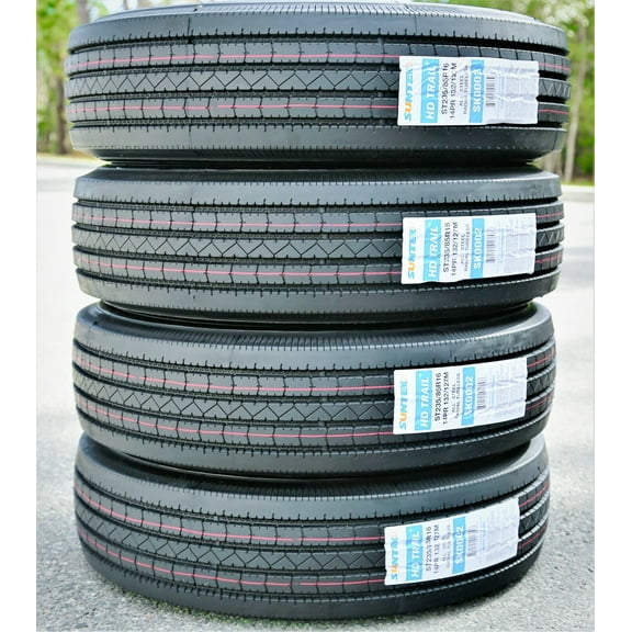 Set of 4 Suntek HD Trail   All Steel ST235/85R16 235/85R16 132/127M G 14 Ply Trailer Tires