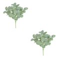 thumbnail image 2 of Matsuzay Hojas de eucalipto Planta artificial Hojas Centro de Hojas Oficina en el hogar Fiesta de boda Decoración Planta gris blanco 2piezas Matsuzay CBP124840, 2 of 5