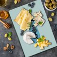 thumbnail image 5 of Inspirational Cutting Board, Words Just Imagine on Watercolor Effect Drop for Work Office Home, Decorative Tempered Glass Cutting and Serving Board, Large Size, Blue Black and White, by Ambesonne, 5 of 5