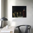 thumbnail image 3 of Wuche  Daniel in the Lions’ Den, Mezzotint Canvas Wall Art Print, Inspirational Lion Artwork, Christian and Jewish Religious Scripture Home Decor, 18"x12" 16x12in, 3 of 4