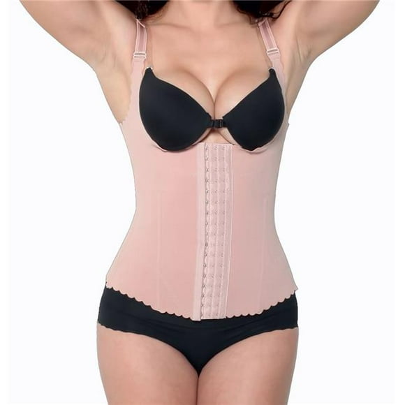 Powernet Body Shaper Vest with Adjustable Bra Straps, Beige - 2XL