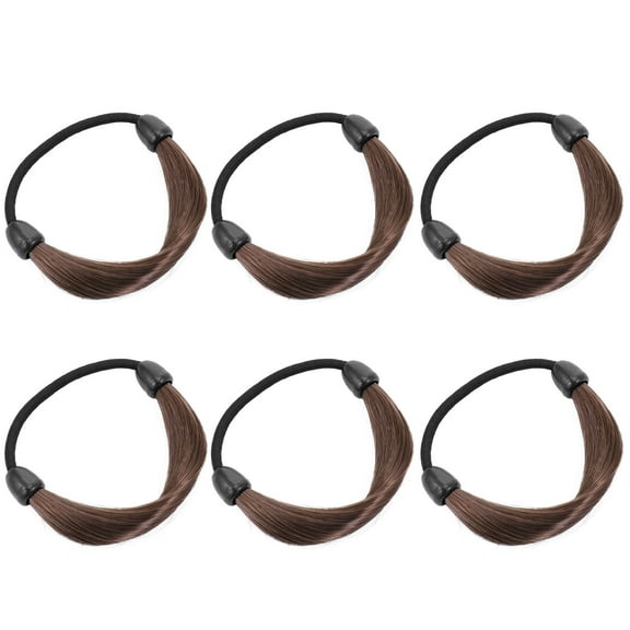 ETHZZLE Elastic Faux Wig Hair Tie Hair Ropes Plastic 6pcs