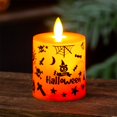 thumbnail image 5 of Dmlowu Halloween Led Candle Pumpkin Lights, Flameless Candles Halloween Lights, Flickering Tea Lights Candles Battery Operated for Halloween Decorations Outdoor & Indoor, Orange, 5 of 7