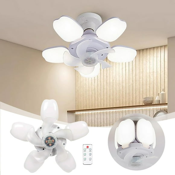 fsxdhpcsgfc Fan Metal 8560w Fan LED Garage Light With Fans Socket Fan Light Ceiling Fans With Lights And Remote E27 Screw Garage Ceiling Lights Powerful Airflow Quiet Ceiling Fan Light Bulb For