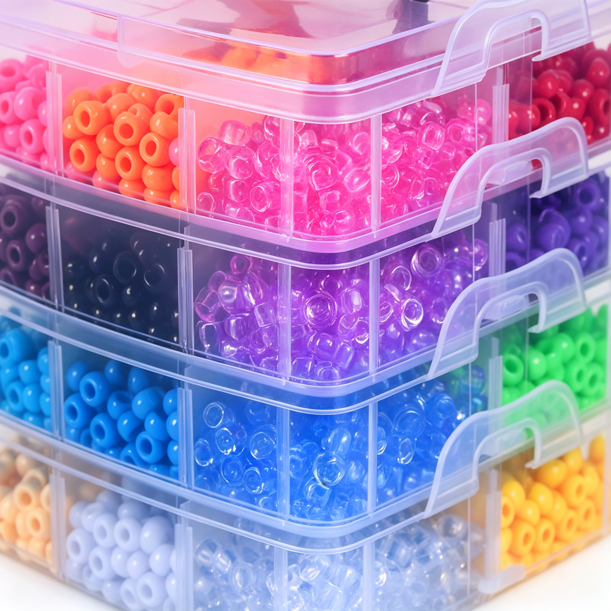 CCOCC 2026 New 4200Pcs Pony Beads,24 Colors Kandi Beads Bulk for Bracelets Making Hair Braiding Kandi Friendship Bracelet Craft Diy Jewelry Making Christmas Gifts(Boxed)