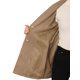 thumbnail image 5 of Abrigo de invierno de mujer con solapa, de un solo botón, hasta el muslo, color marrón claro, 5 of 7