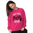 thumbnail image 5 of This Rack Fights Back Breast Cancer Women Crewneck Sweatshirt Brisco Brands M, 5 of 6