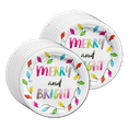 thumbnail image 2 of Christmas Paper Plates and Napkins - Holiday Party Supplies - Christmas Lights Tableware Set with Plates Cups and Napkins | Kit for 16, 2 of 8