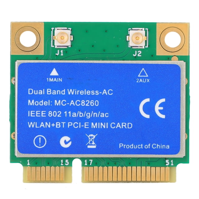 Tarjeta MINI PCI‑E 1200M Tarjeta de red inalámbrica de doble banda 2,4 GHz/5 GHz 8260 WLAN+BT 2 en 1 MC8260