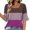Hot Pink, variant on Womens Casual Tops Square Neck Color Block 3/4 Sleeve Shirts Trendy Comfy Loose Holiday Tunics